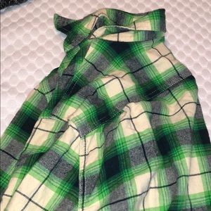 American Eagle Bright Green flannel